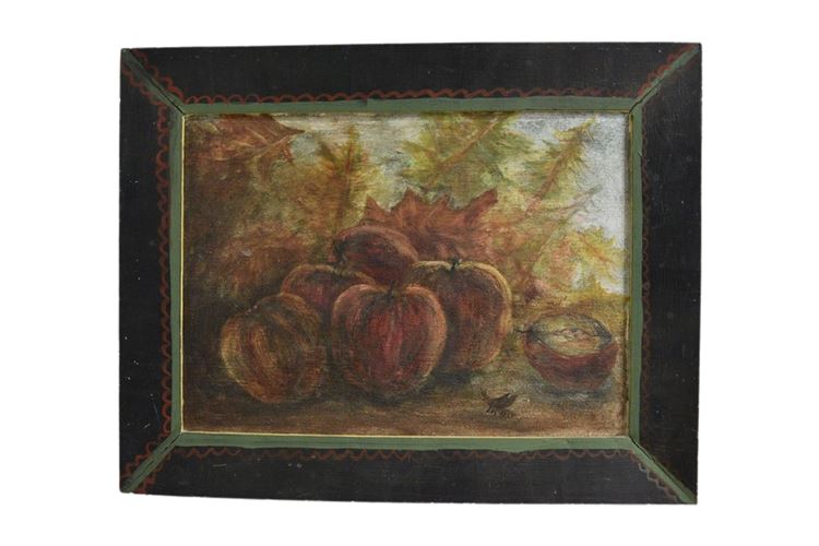 Framed Painting Of Pumpkins