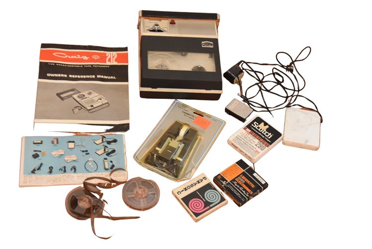 Vintage CRAIG Tape Recorder & Accessories