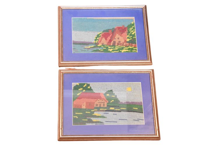 Pair, Framed Woven Textiles