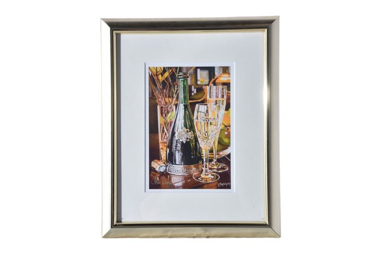 C. Harthfield (2007) Framed Champagne  Tablescape