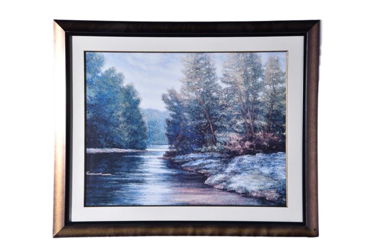 "Valley Stream At Sunrise" Framed Artwork