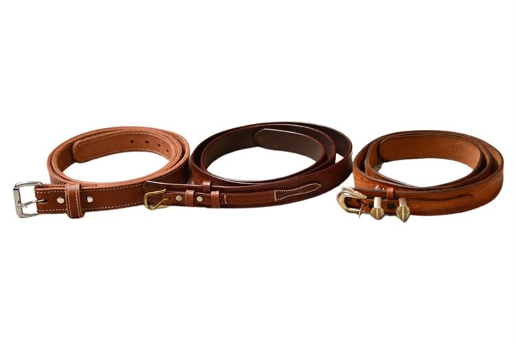 Three (3) Leather Belts