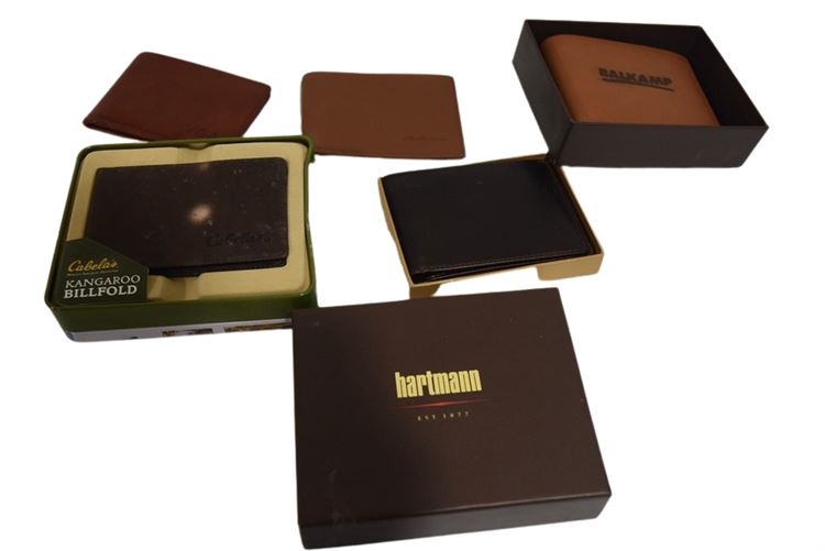 Group of Leather Wallets Unused