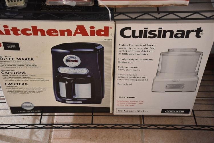 KITCHEN AID Coffee Maker & CUISNART Ice Cream Maker