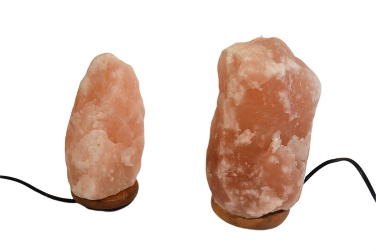 Two (2) Himalayan Salt Lamps