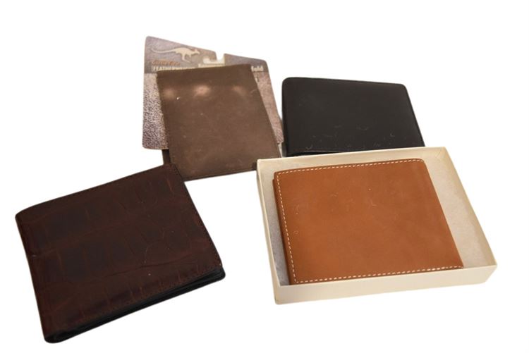 Group of Leather Wallets Unused