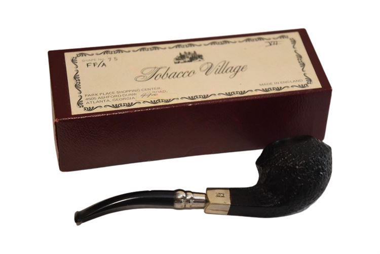 Tobacco Village Dunhill Pipe With Sterling Silver Collar