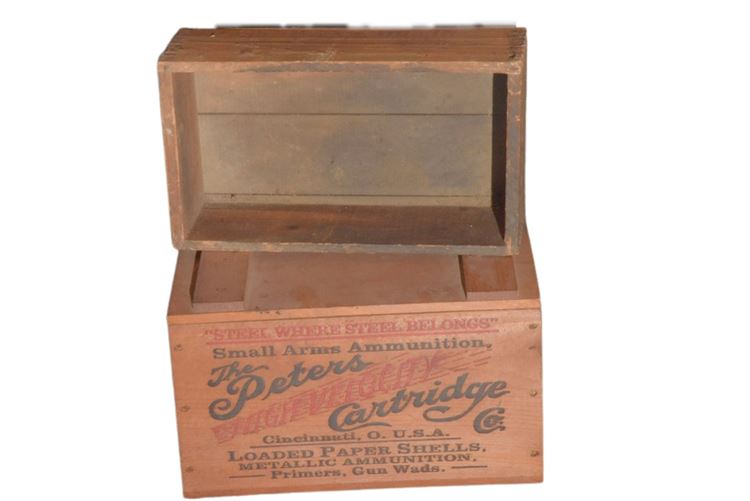 Two (2) Vintage Branded Wooden Boxes