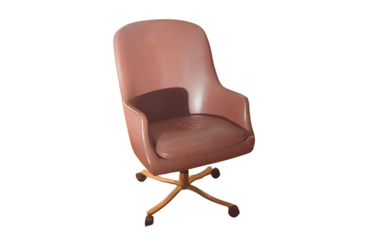 Mid Century Style Leather Desk Chair