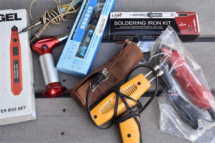 Group of Soldering Irons and Misc Items