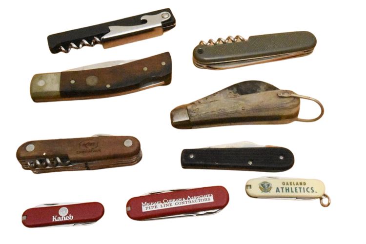 Group, Pocket Knives various Makers