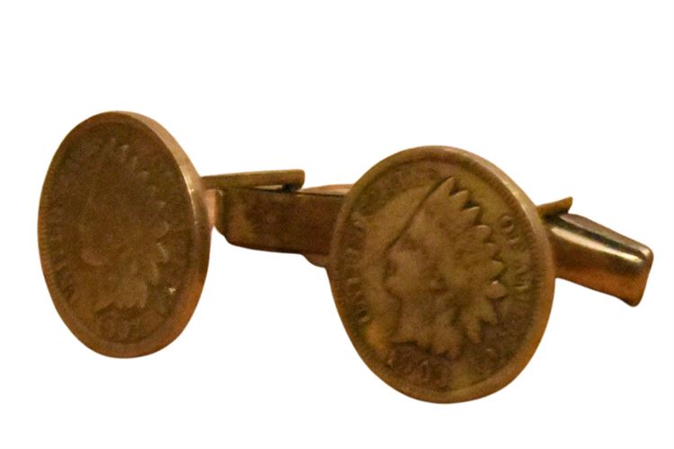 Pair of Indian Head Cufflinks