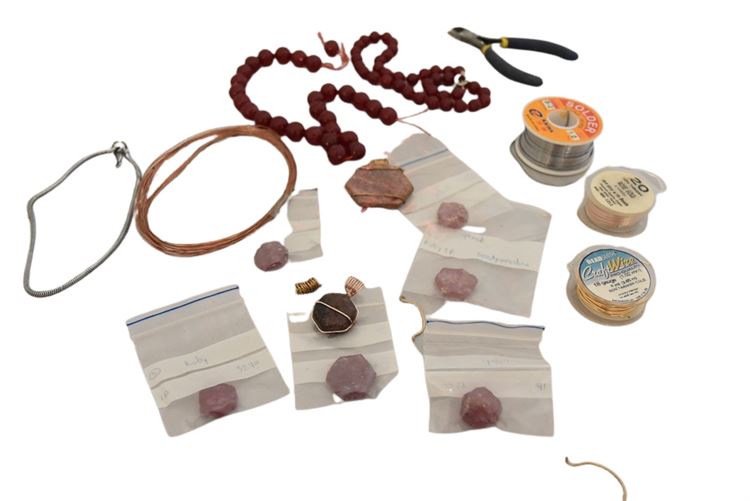 Group, Rubies & Jewelry Making Supplies