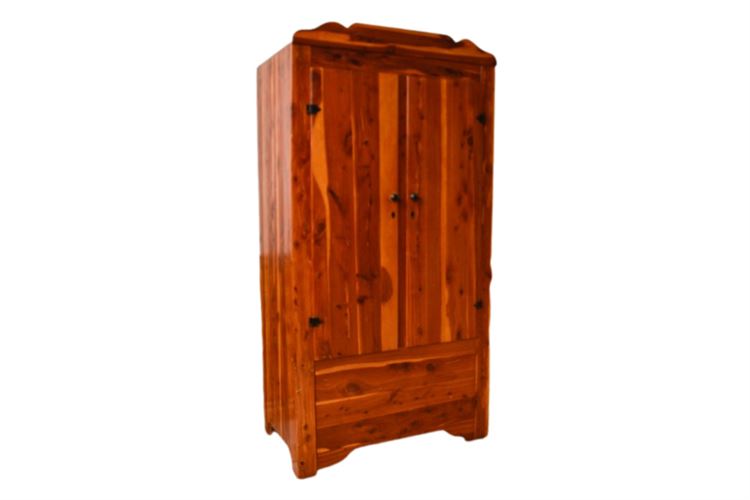 Rustic Cedar Wooden Wardrobe Closet