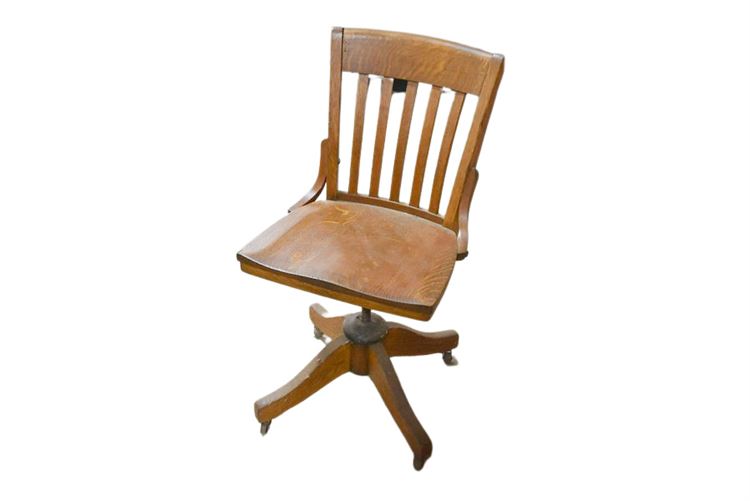 Vintage Wooden Desk Chair