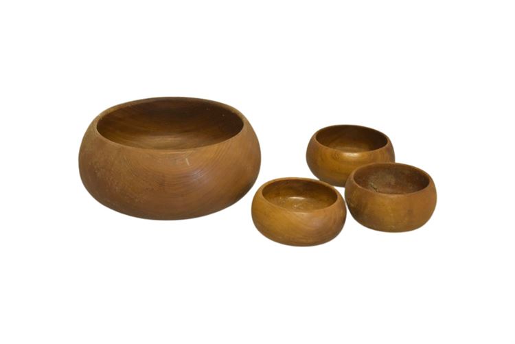 Four (4) Wooden Bowls