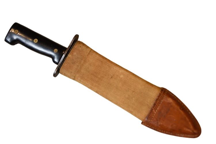 Large Knife With Sheath