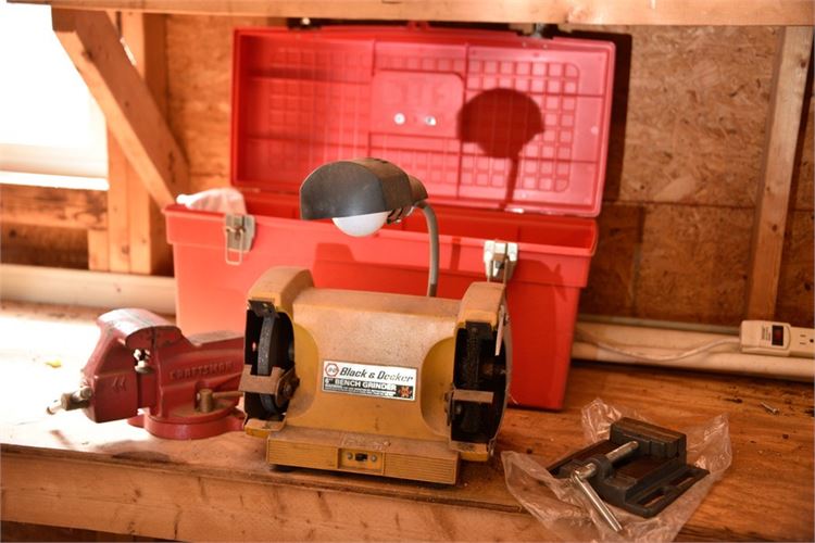 Bench Grinder and Vise