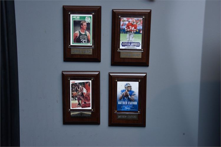 Michael Jordan Larry Bird Hershel Walker Matt Stafford - Plaques