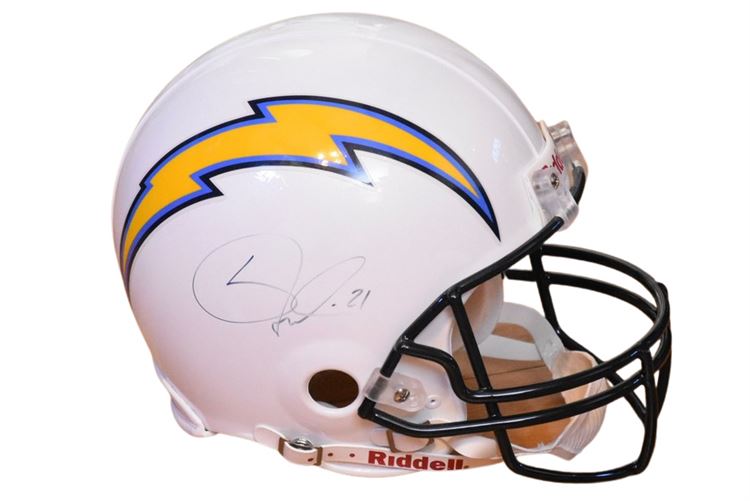 SAN DEIGO CHARGERS Ladinian Tomlinson Autographed Helmet W/ Certificate