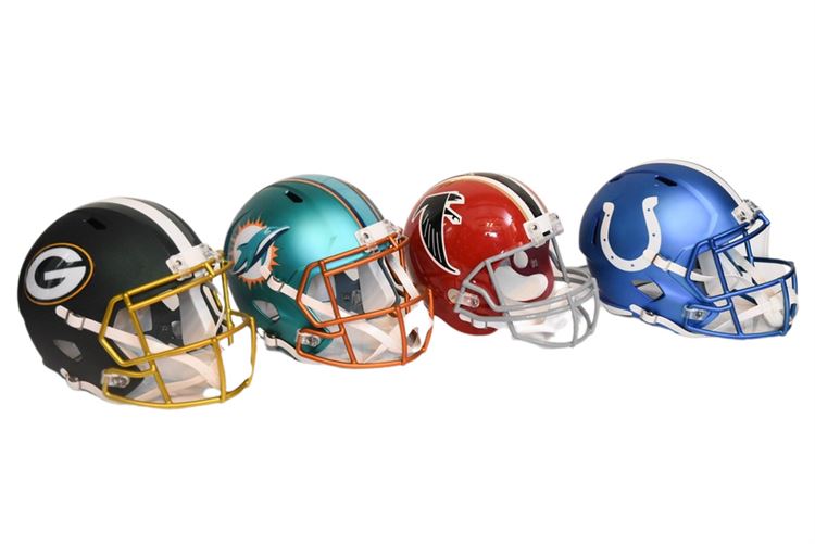 PAKERS DOLPHINS FALCONS & COLTS Helmets