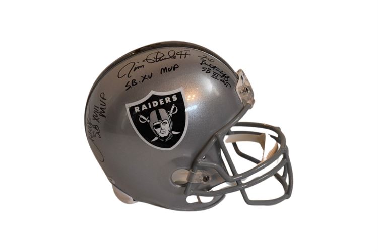 OAKLAND RAIDERS Jim Plunkett and Others Autographed Helmet