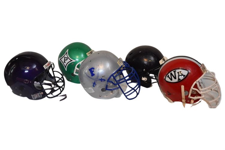 Group Football Helmets