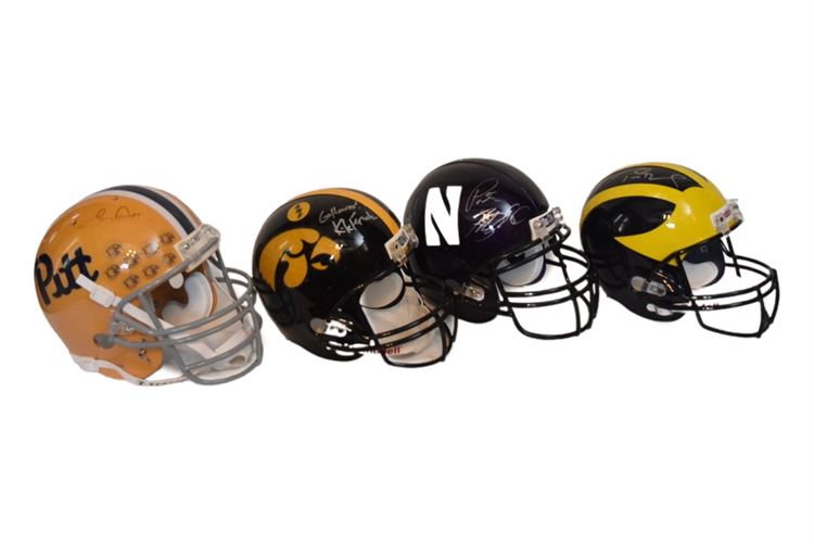 Group Autographed College Football Helmet