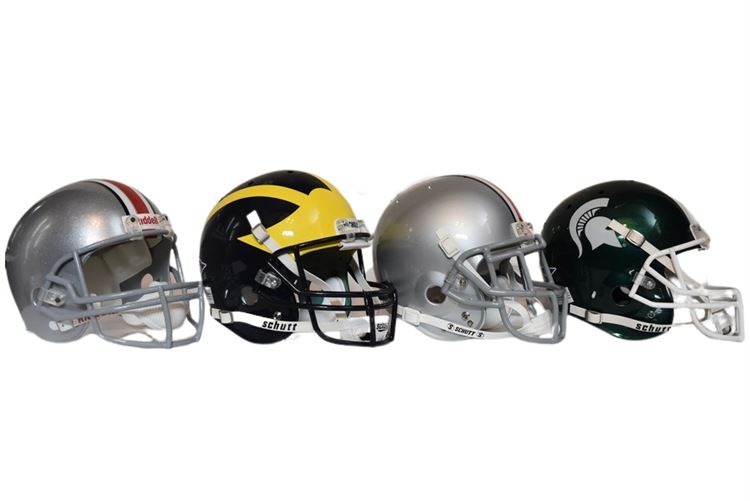 OHIO STATE MICHIGAN & MICHIGAN STATE Football Helmets