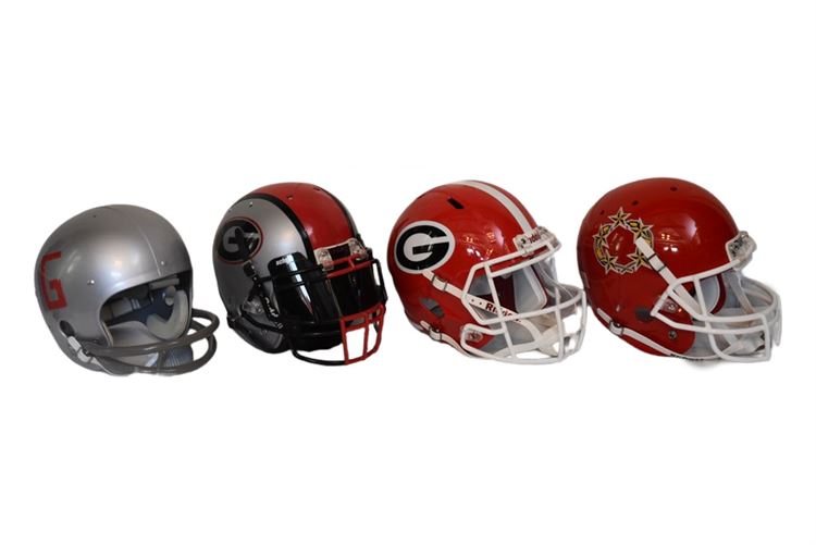 Group Football Helmets