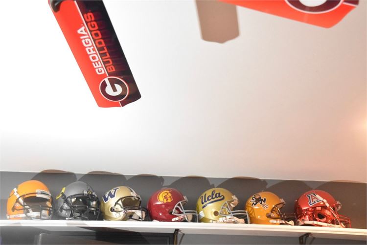 Group College Football Helmets