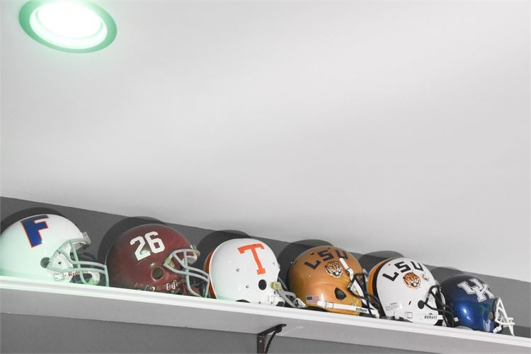 Group College Football Helmets