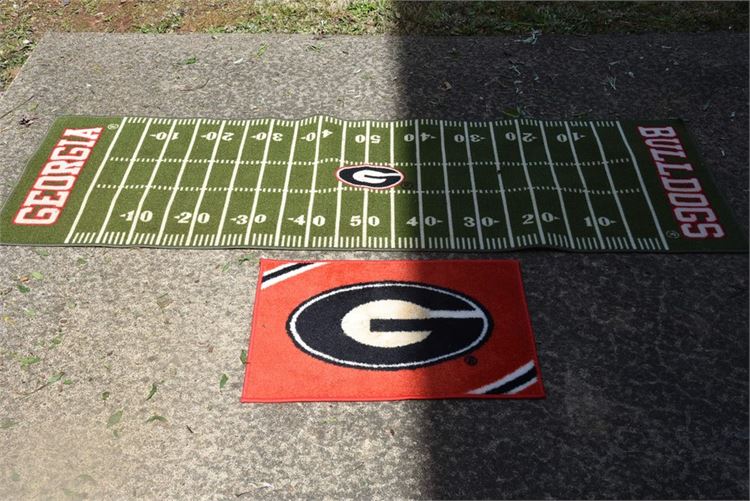 Two (2) GEORGIA BULLDOGS Rugs