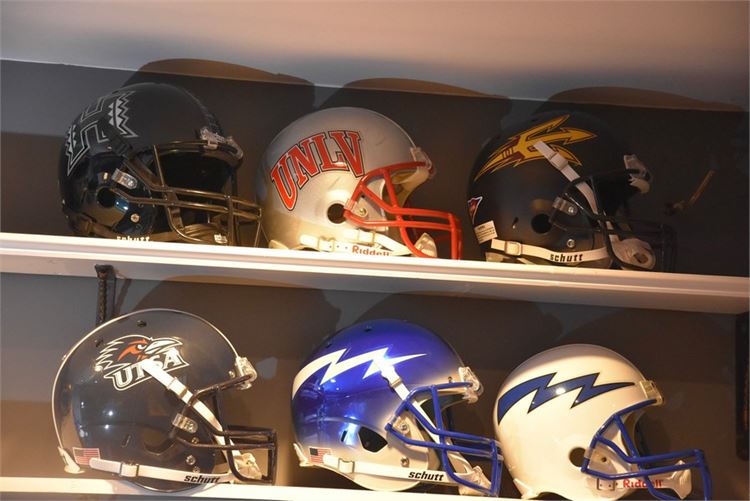 Group College Football Helmets