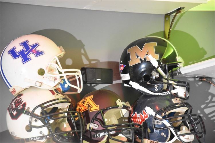 Group College Football Helmets