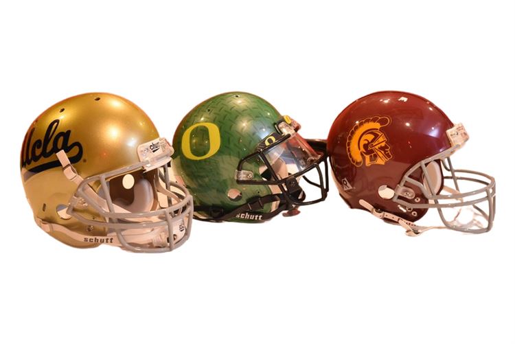 Group College Football Helmets