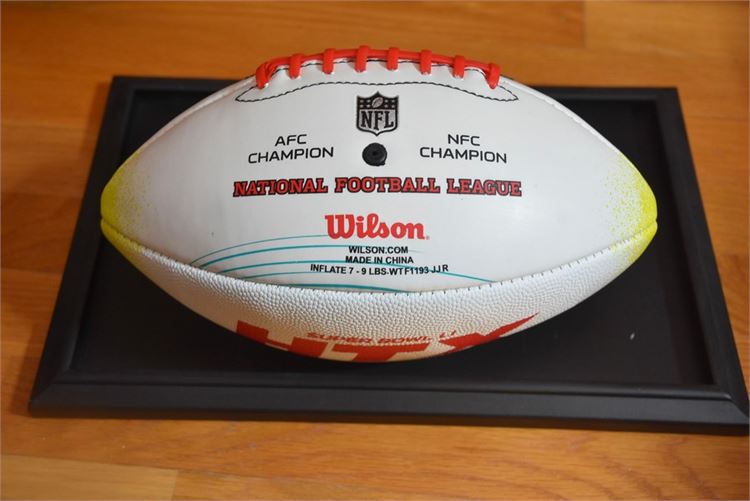 NFL SUPER BOWL LI Collectable Football W/ Display Case