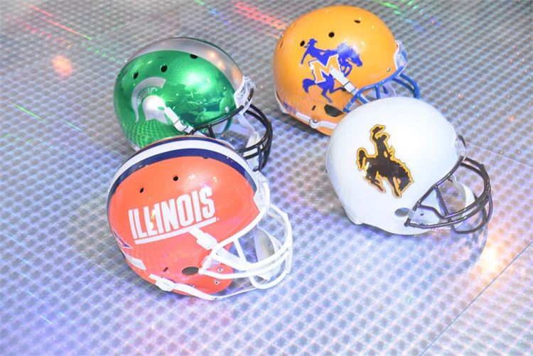 Group College Football Helmets