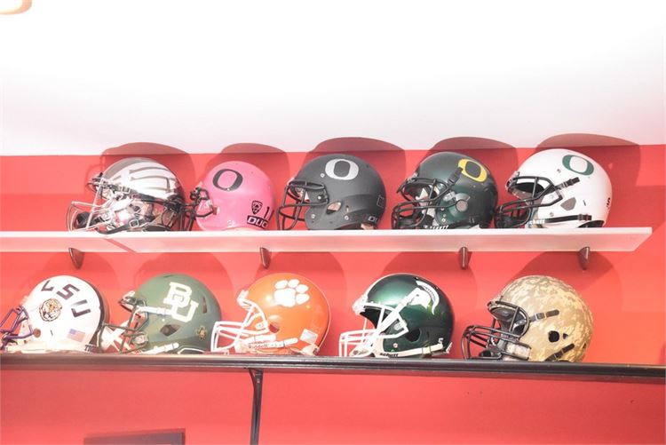 Group College Football Helmets