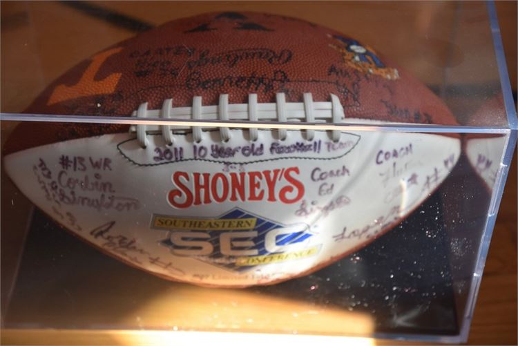 Autographed SEC Football W/ Display Case