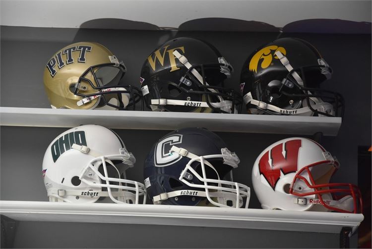 Group College Football Helmets