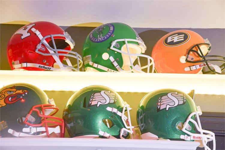 Group USFL Football Helmets