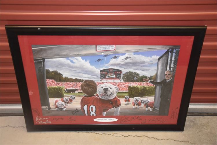 Framed UGA Memorabilia "Lineage and Legacy"