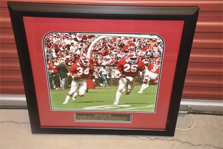 Framed Herschel Walker Photo Print