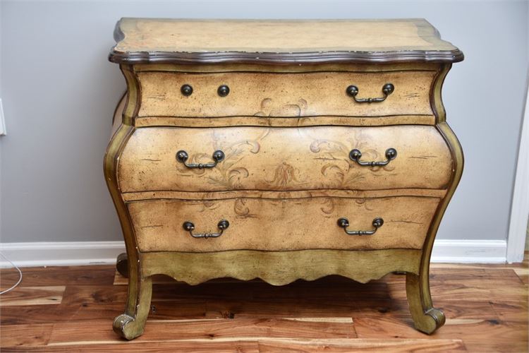 Paint Decorated Bombe Chest