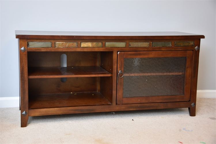 Contemporary Console With Stone Accents