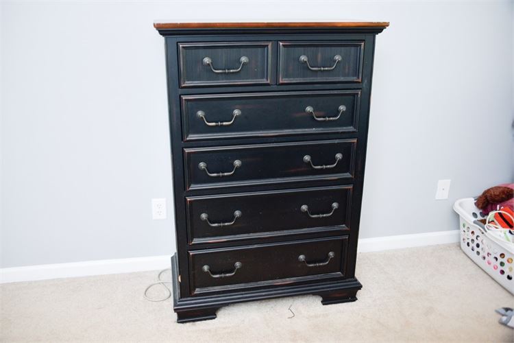 Black Painted Chest Of Drawers