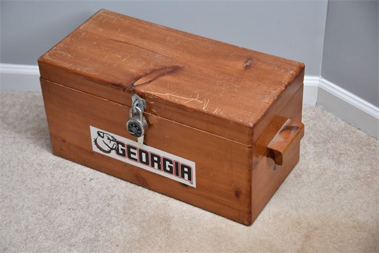 Wooden Trunk With Lock