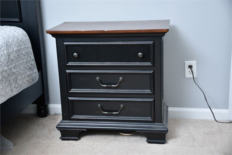 Black Painted Bedside Chest