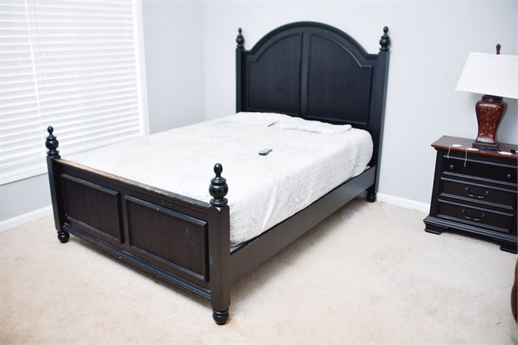 Black Painted Bed With TEMPUR-PEDIC Mattress (Remote NOT Working)